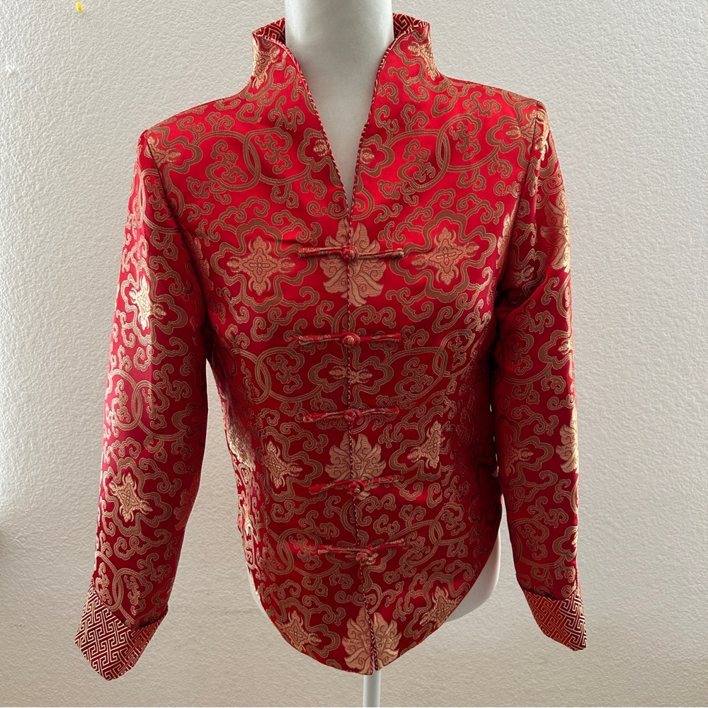 Elegant Red and Gold Qipao Cheongsam